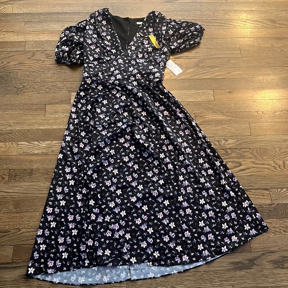 purple floral dress